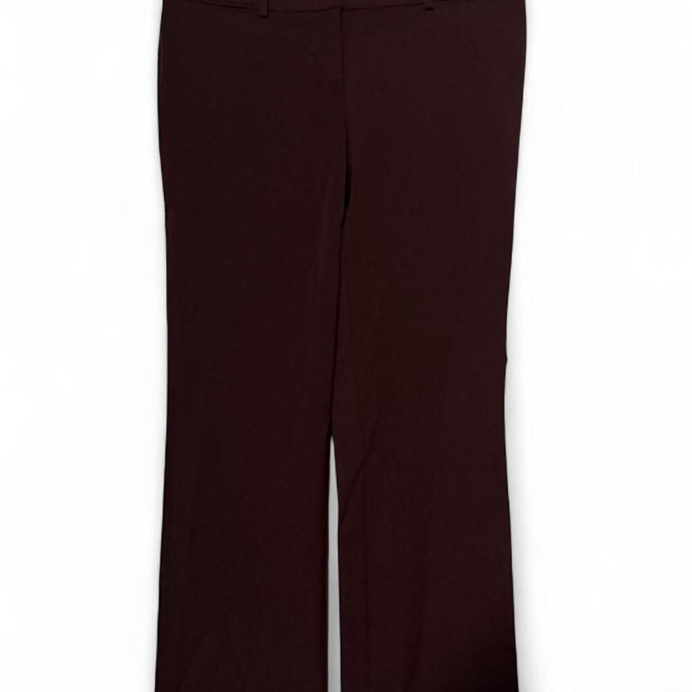 NWOT LOFT Marisa Fit Trouser Pants Burgundy Plum Size 2